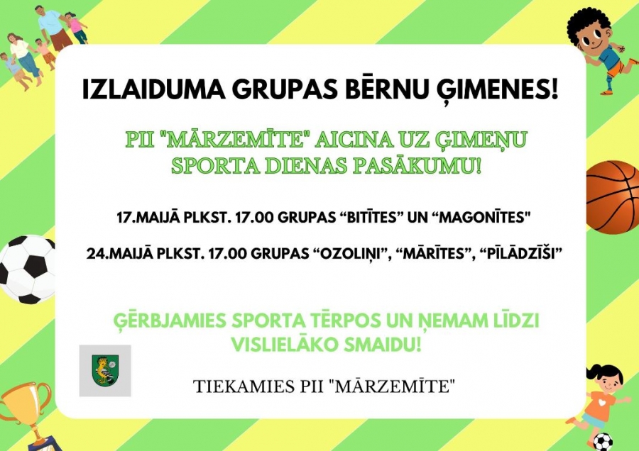 Ģimeņu sporta dienas pasākumi