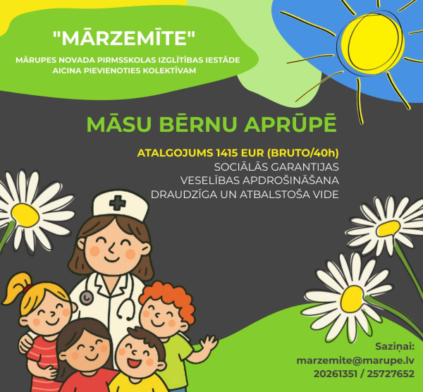 Meklējam kolēģi- māsu bērnu aprūpē!